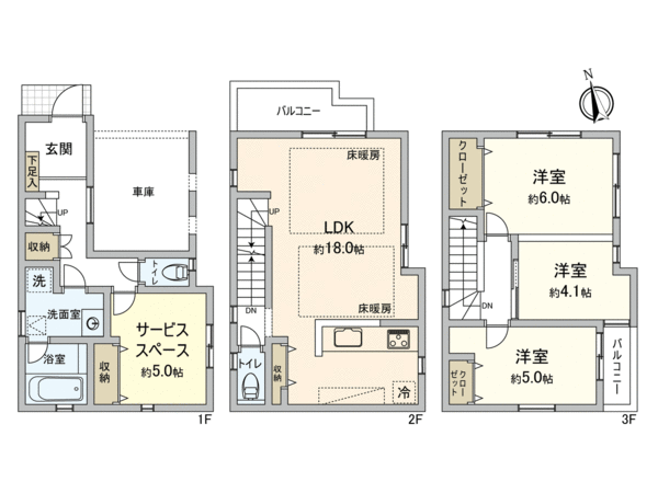 戸手本町1丁目新築戸建 A号棟 間取り 戸手本町1丁目新築戸建 A号棟 間取り