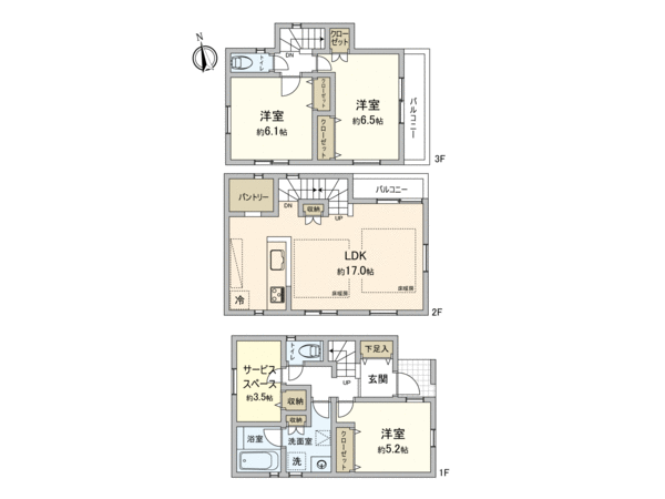 戸手本町1丁目新築戸建 B号棟 間取り 戸手本町1丁目新築戸建 B号棟 間取り