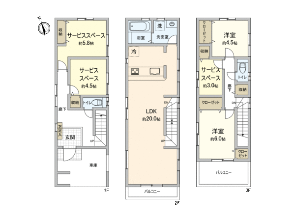 幸区古市場2丁目新築戸建1号棟 間取り 幸区古市場2丁目新築戸建1号棟 間取り
