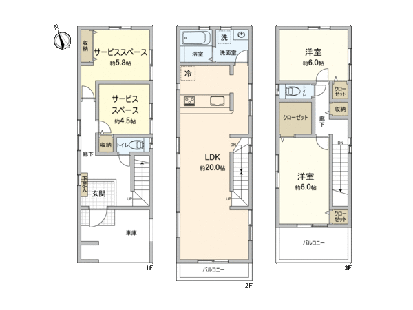 幸区古市場2丁目新築戸建2号棟 間取り 幸区古市場2丁目新築戸建2号棟 間取り
