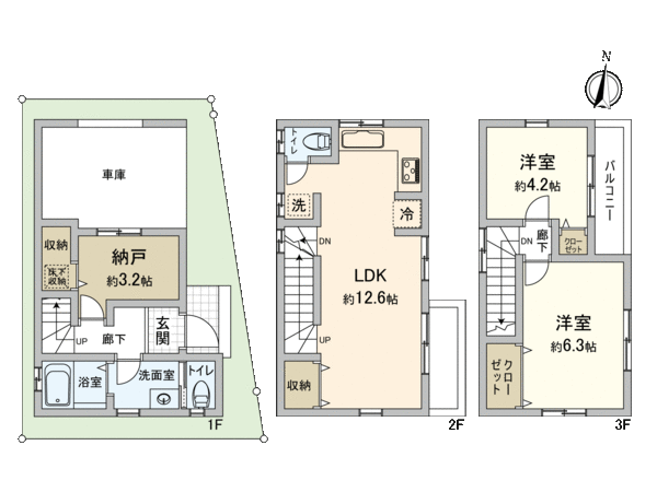 幸区北加瀬3丁目 新築1号棟 間取り 幸区北加瀬3丁目 新築1号棟 間取り