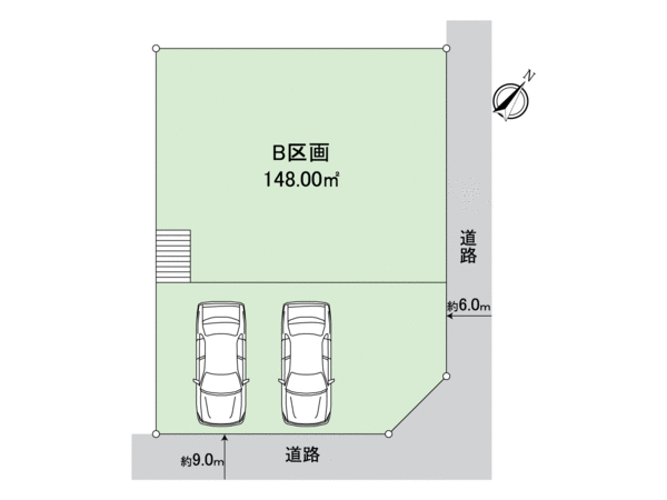 港南台3丁目 土地 B区画 地形図 港南台3丁目 土地 B区画 地形図