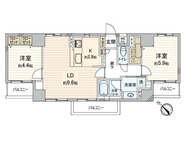 クリオ新子安5番館 間取り クリオ新子安5番館 間取り