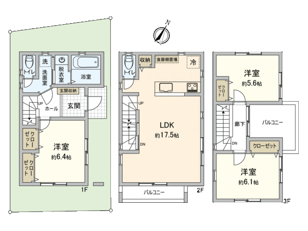 西区東久保町(新築戸建) 間取り 西区東久保町(新築戸建) 間取り