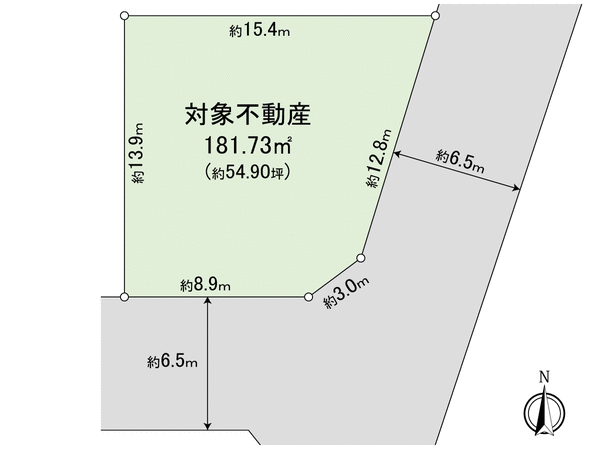 緑園6丁目(土地) 地形図 緑園6丁目(土地) 地形図