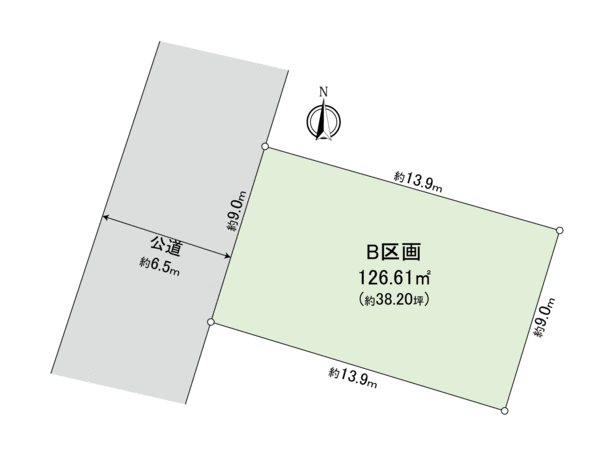 緑園7丁目土地 B区画 地形図 緑園7丁目土地 B区画 地形図