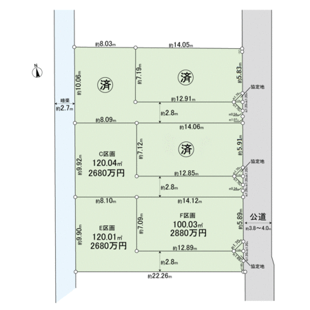 茅ヶ崎市ひばりが丘 土地 E区画 地形図 茅ヶ崎市ひばりが丘 土地 E区画 地形図