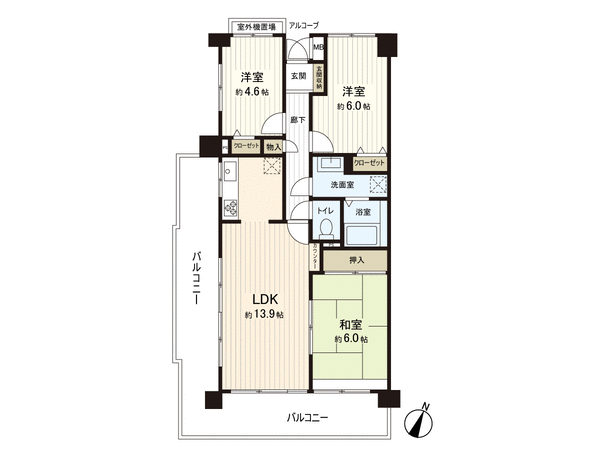 グランコート六ッ川ガーデン 間取り グランコート六ッ川ガーデン 間取り