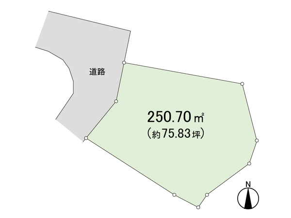 逗子市池子2丁目 地形図 逗子市池子2丁目 地形図
