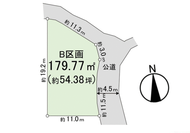 日野市百草 B区画 地形図 日野市百草 B区画 地形図