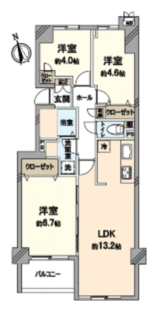 コムーネ京王堀之内 間取り コムーネ京王堀之内 間取り