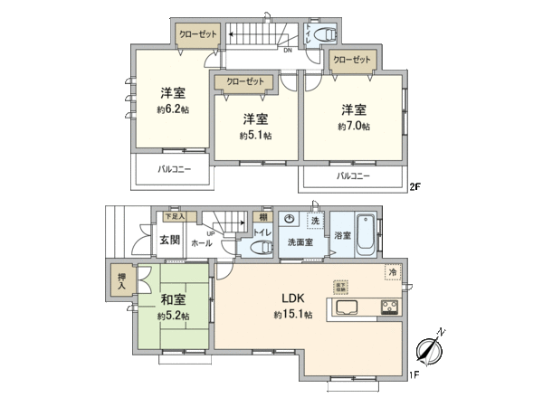 国分寺市戸倉3丁目 D号棟 間取り 国分寺市戸倉3丁目 D号棟 間取り