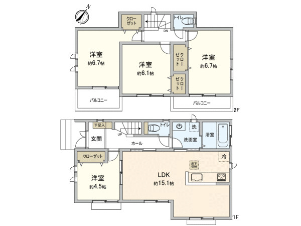 国分寺市戸倉3丁目 H号棟 間取り 国分寺市戸倉3丁目 H号棟 間取り