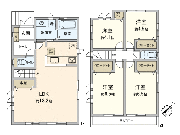 国分寺市戸倉3丁目 E号棟 間取り 国分寺市戸倉3丁目 E号棟 間取り