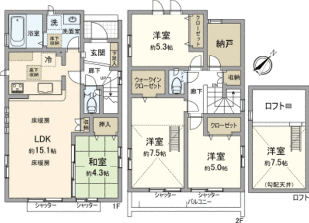 国分寺市日吉町3丁目 間取り 国分寺市日吉町3丁目 間取り