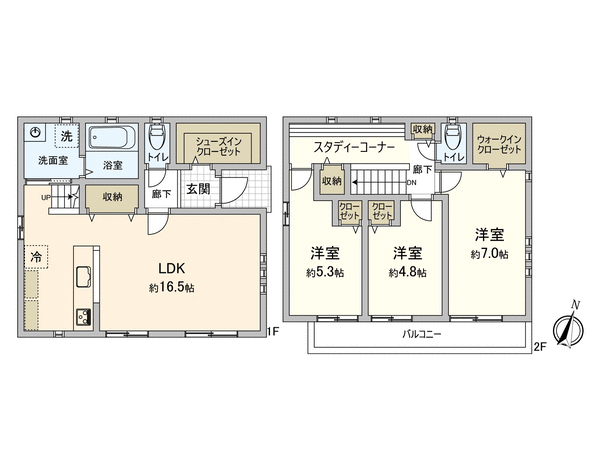 国分寺市西町1丁目 B号棟 間取り 国分寺市西町1丁目 B号棟 間取り