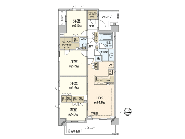 ザ・パークハウス花小金井ガーデン 1街区 間取り ザ・パークハウス花小金井ガーデン 1街区 間取り