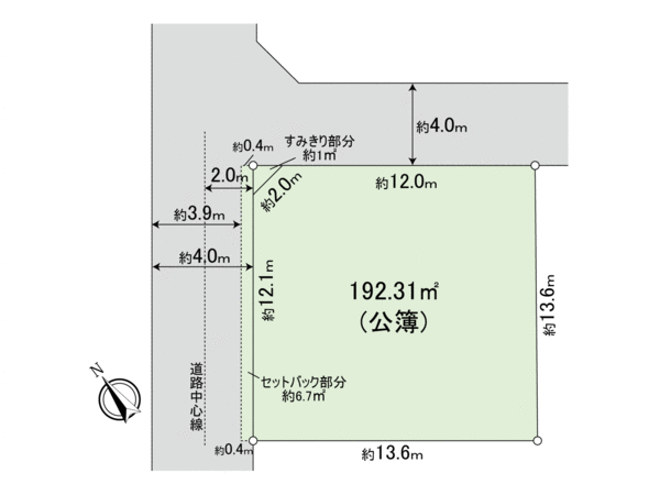 小金井市中町4丁目 土地 地形図 小金井市中町4丁目 土地 地形図
