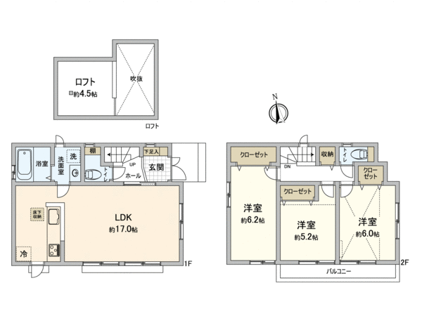 小平市上水南町2期 D号棟 間取り 小平市上水南町2期 D号棟 間取り