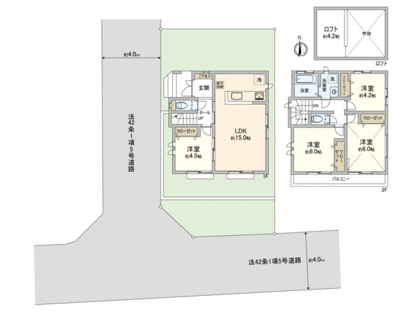 小平市鈴木町1丁目 1号棟 間取り 小平市鈴木町1丁目 1号棟 間取り