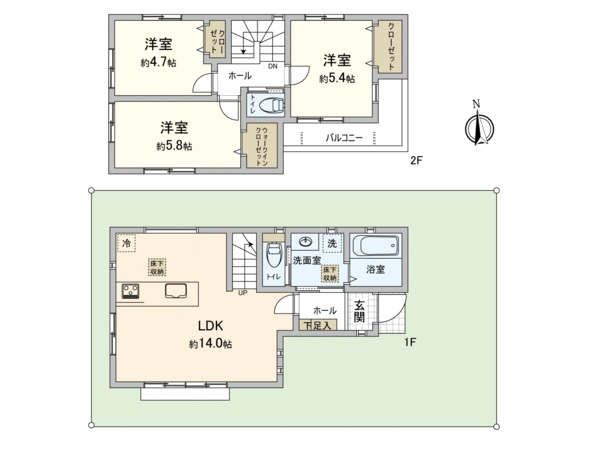 国分寺市新町1丁目戸建 3号棟 間取り 国分寺市新町1丁目戸建 3号棟 間取り