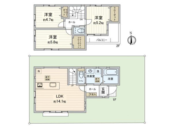 国分寺市新町1丁目戸建 1号棟 間取り 国分寺市新町1丁目戸建 1号棟 間取り