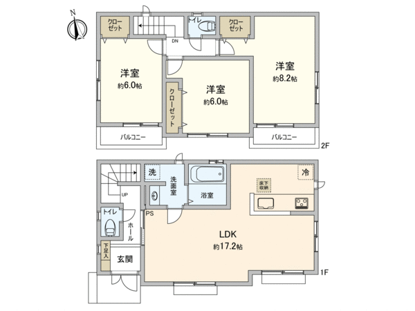 小平市上水本町6丁目戸建 3号棟 間取り 小平市上水本町6丁目戸建 3号棟 間取り