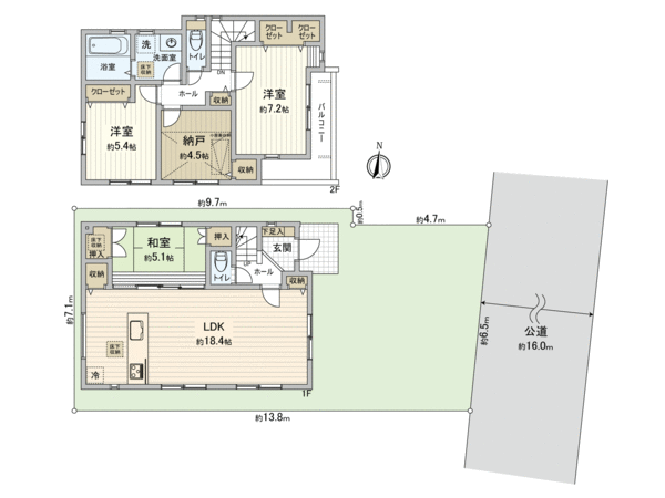 府中市本町4丁目 新築戸建1号棟 間取り 府中市本町4丁目 新築戸建1号棟 間取り