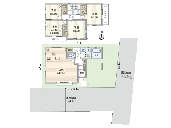 府中市本町4丁目 新築戸建3号棟 間取り 府中市本町4丁目 新築戸建3号棟 間取り