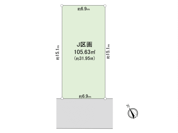 調布市飛田給3丁目土地 J区画 地形図 調布市飛田給3丁目土地 J区画 地形図