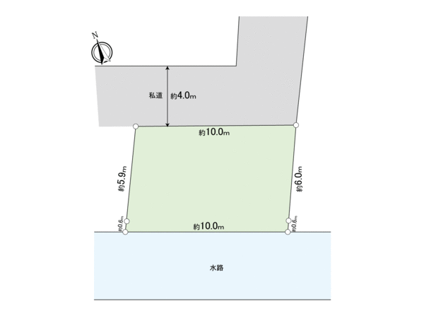 調布市佐須町2丁目 古家付土地 地形図 調布市佐須町2丁目 古家付土地 地形図