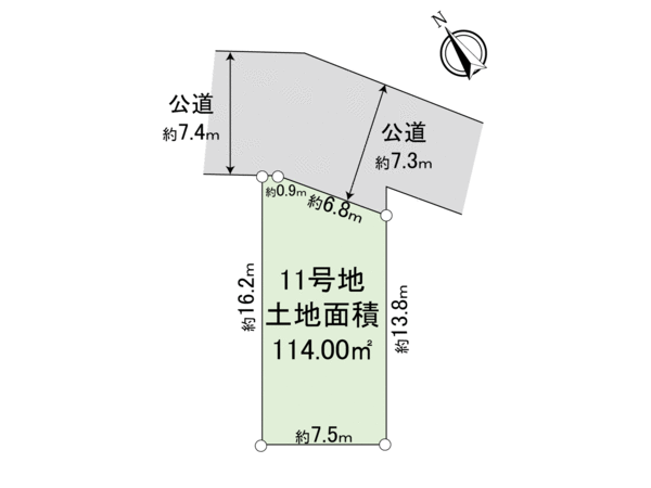 調布市深大寺元町1丁目土地11号地 地形図 調布市深大寺元町1丁目土地11号地 地形図