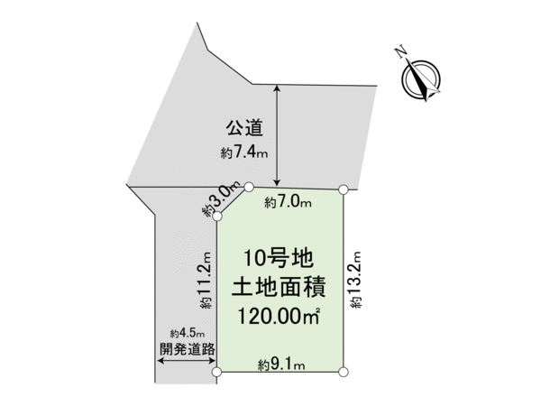 調布市深大寺元町1丁目土地10号地 地形図 調布市深大寺元町1丁目土地10号地 地形図
