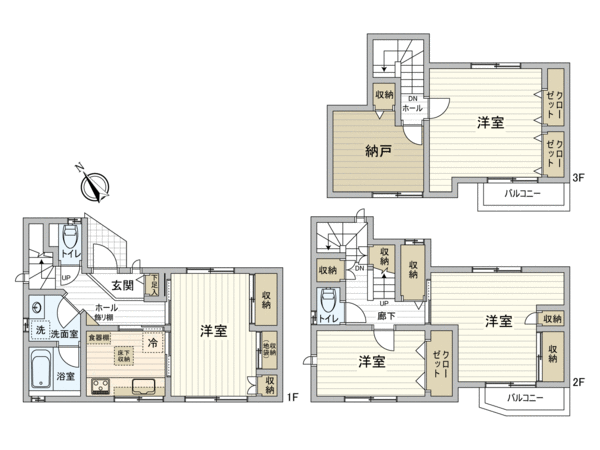 府中市押立町1丁目 戸建 間取り 府中市押立町1丁目 戸建 間取り