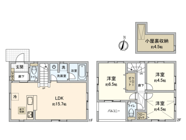 府中市本町2丁目 新築戸建 1号棟 間取り 府中市本町2丁目 新築戸建 1号棟 間取り