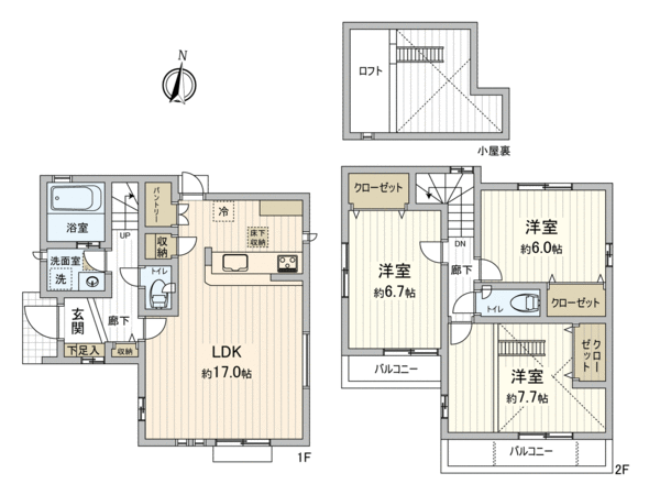 府中市浅間町4丁目 新築戸建 間取り 府中市浅間町4丁目 新築戸建 間取り
