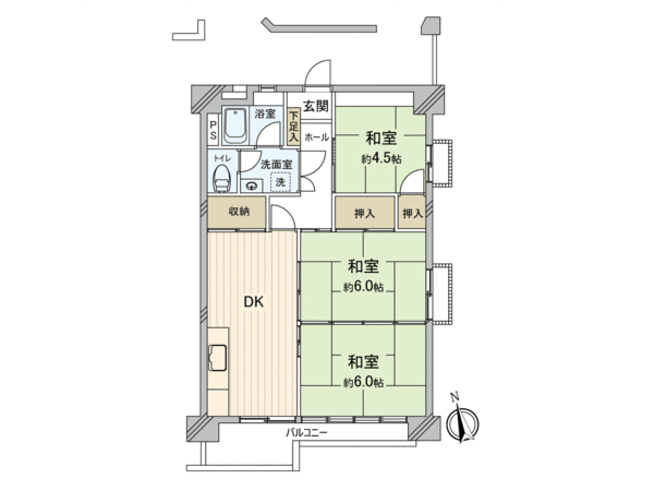 府中住吉町住宅 4号棟 間取り 府中住吉町住宅 4号棟 間取り
