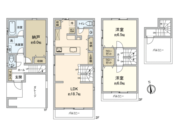 府中市清水が丘2丁目新築戸建 B号棟 間取り 府中市清水が丘2丁目新築戸建 B号棟 間取り