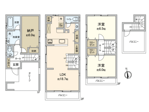 府中市清水が丘2丁目新築戸建 C号棟 間取り 府中市清水が丘2丁目新築戸建 C号棟 間取り