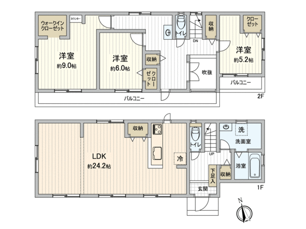 府中市浅間町3丁目新築戸建 4号棟 間取り 府中市浅間町3丁目新築戸建 4号棟 間取り
