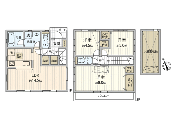 府中市紅葉丘1丁目 新築戸建 2号棟 間取り 府中市紅葉丘1丁目 新築戸建 2号棟 間取り