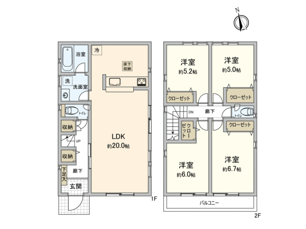 府中市矢崎町5丁目 新築戸建 7号棟 間取り 府中市矢崎町5丁目 新築戸建 7号棟 間取り