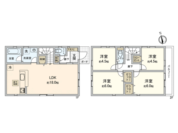 府中市矢崎町5丁目 新築戸建 10号棟 間取り 府中市矢崎町5丁目 新築戸建 10号棟 間取り