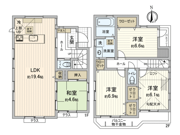 府中市西府町4丁目 新築戸建 間取り 府中市西府町4丁目 新築戸建 間取り