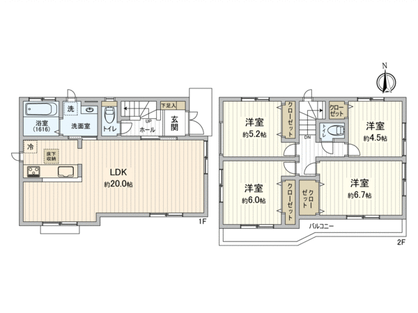 府中市若松町1丁目 新築戸建 間取り 府中市若松町1丁目 新築戸建 間取り