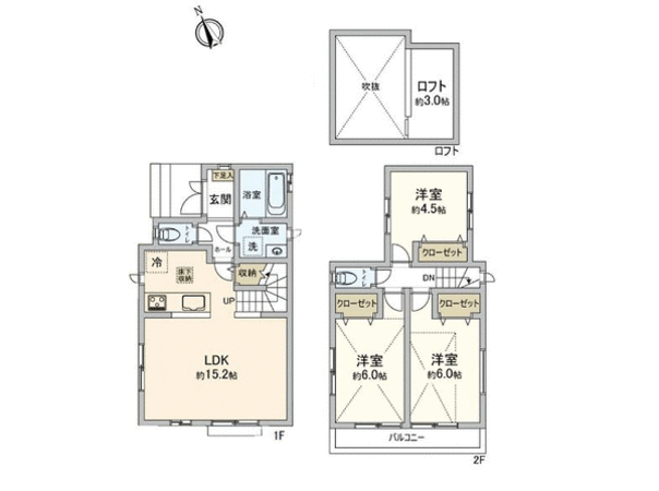 府中市天神町2丁目 新築戸建 1号棟 間取り 府中市天神町2丁目 新築戸建 1号棟 間取り