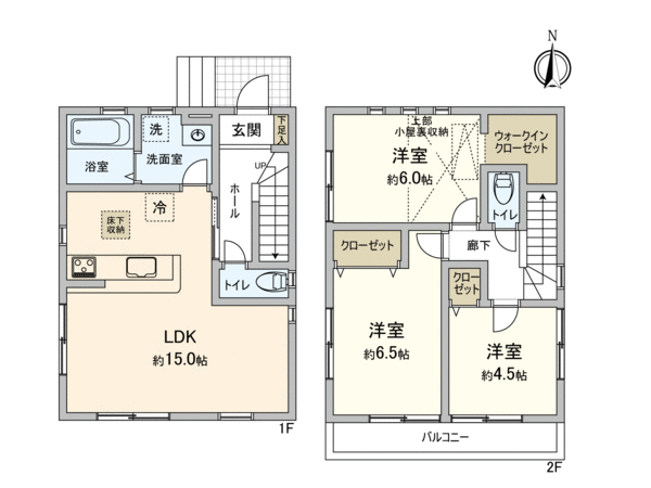 府中市小柳町4丁目新築戸建 1号棟 間取り 府中市小柳町4丁目新築戸建 1号棟 間取り