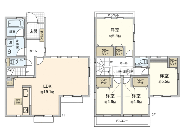 府中市是政2丁目 新築戸建 10号棟 間取り 府中市是政2丁目 新築戸建 10号棟 間取り
