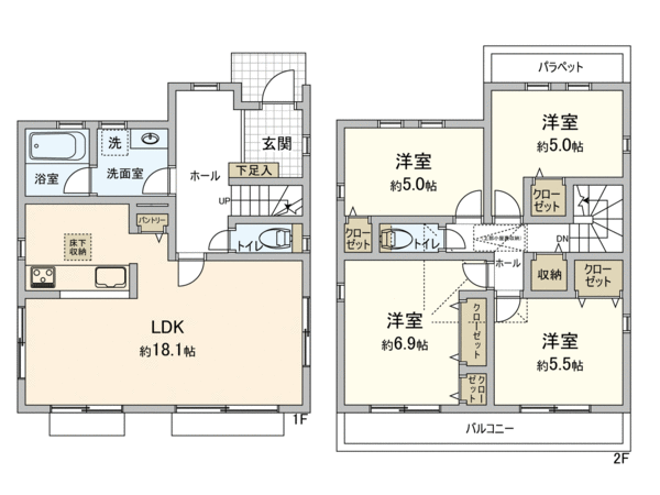 府中市是政2丁目 新築戸建 11号棟 間取り 府中市是政2丁目 新築戸建 11号棟 間取り