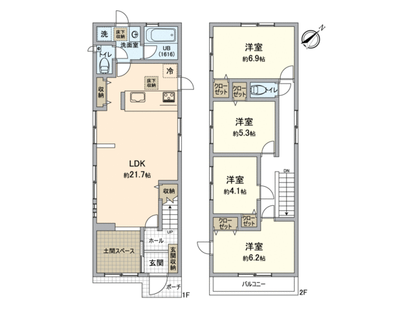 美賀多台4丁目 新築戸建 間取り 美賀多台4丁目 新築戸建 間取り